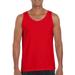 Gildan 64200 Men's Softstyle Tank Top in Red size XL | Cotton G642