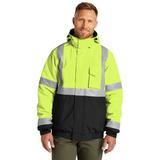 CornerStone CSJ500 ANSI 107 Class 3 Economy Waterproof Insulated Bomber Jacket in Safety Yellow size Small | Polyester