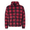 Burnside 3062 Men's Full-Zip Polar Fleece Jacket in Red/Black size 5XL | Polyester