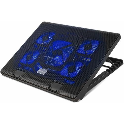 Notebook Laptop Kühler Cooler Kühlpad Ständer 5x LED Lüfter für 10 - 17 ZOLL - Gizcam