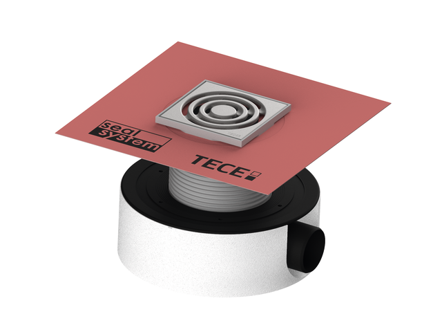 Tece drainpoint S Ablaufset 114 superflach, angebrachte Dichtmanschette, 3601104 3601104 Image