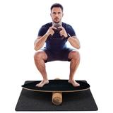 Goplus Wooden Balance Board Trainer Wobble Roller for Exercise Sports - See Details