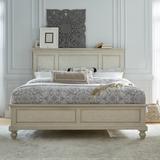 High Country Antique White King Panel Bed