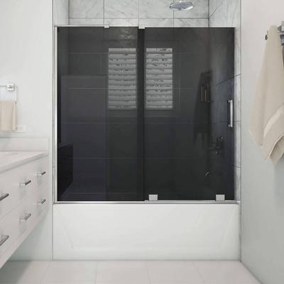 Dreamline Mirage X 56-60 Inch W x 58 Inch H Frameless Sliding Tub Door in Brushed Nickel SHDR1960580GL04