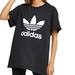 Adidas Tops | Adidas Originals Black Trefold Logo Boxy T-Shirt | Color: Black/White | Size: L