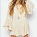 Free People Dresses | Free People Jasmine Embroidered Mini Dress In Almond Combo | Color: Cream/White | Size: 6