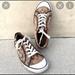 Coach Shoes | Coach Tan With Teal Metallic Leather Trim Like New My Daughter Only Worn 2 Times | Color: Green/Tan | Size: 10