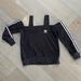 Adidas Tops | Adidas Off Shoulder Sweatshirt | Color: Black/White | Size: Xs