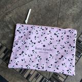 Kate Spade Bags | Kate Spade Large Canvas Floral Print Zip Pouch | Color: Black/Pink | Size: Os