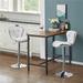 George Oliver Elna Swivel Adjustable Height Bar Stool Leather in White | 19 W x 21.5 D in | Wayfair 6F392C7791DD46D3A02A8161A60E1641