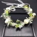 Group petite couronne de fleurs blanches pour enfants bandeau de mariée ornement de coiffure