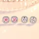 Boucles d'oreilles de mariage classiques pour femmes Micro cristal éblouissant pavé rose carré