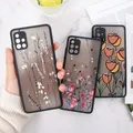 Coque rigide à motif de fleurs pour Samsung Galaxy étui pour A32 A71 A21S A51 A20 A31 A52S