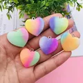 Pendentif en forme de cœur cinq étoiles coloré Kawaii 10 pièces pour porte-clés boucle d'oreille