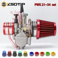 ZSDTRP-Carburateur de moto PWK avec adaptateur de filtre à air 21mm 24mm 26mm 28mm 30mm 32mm