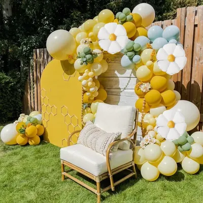 Kit de Ballons AndrBalloon en Latex Jaune Citron Décor de ixd'Été Anniversaire Mariage
