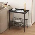 Wumovies-Table d'Appoint de Canapé en Fer Forgé Design Danois Style Ins Coin Nordique Rangement