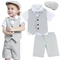 Vêtements Pour Enfants Avec Chapeaux Costumes De Mariage Costumes Baptême Ensemble Fête