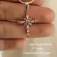 Collier avec pendentif croix en cristal pour femmes chaîne de clavicule en argent plaqué exquis