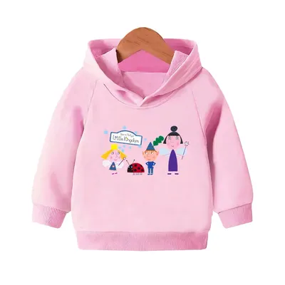 Sweat-shirt à capuche pour enfants dessin animé Ben et Holly Kingdom pull mignon pour filles
