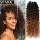 Spark-Extensions de cheveux humains afro crépus bouclés 3/4 cheveux humains faisceaux de tissage
