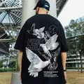 ZAZOMDE-T-shirt Hip Hop chinois pour homme 100% coton Harajuku High Street Streetwear