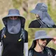 Chapeau de pêcheur à grand bord pour hommes Protection UV chapeau respirant décontracté W123