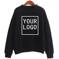 Custom Hoodies Diy Logo Image Print Customized Sportswear Casual Men Women Round Neck Sweatshirts