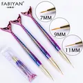 Nail Art Brush Liner Line strip Fish Tail Gradient Pen Design Tip Painting Manicure Acrylic UV Gel