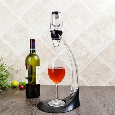 Verseur professionnel magique de décanteur de vin rouge avec support de filtre aérateur d'air