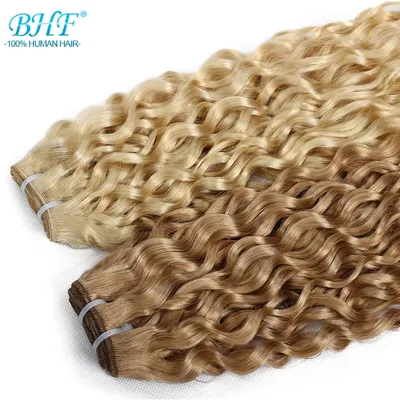 BHF – trame de cheveux naturels ondulés couleur blond ombré 613g 18 20 22 24 pouces P27/100 #