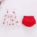 Robe d'été pour bébés filles de 0 à 2 ans ensemble deux pièces sans bretelles jxpantalon KF1138