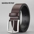 Ceinture noire en cuir PU pour homme marque célèbre designer de luxe environnemental broche