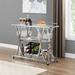 Glass Bar Cart Mobile Kitchen Serving Cart W/ 3 Shelf Storage, Trolley