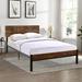 Modern Style Metal Platform Bed Frame with Wooden Headboard and Footboard, No Box Spring Needed, Large Under Bed Storage