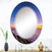 Designart 'Sunset Over South American Beach' Nautical & Coastal Printed Wall Mirror