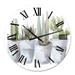 Designart 'Cactus and Succulent House Plants V' Farmhouse wall clock