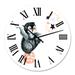 Designart 'Little Penguin With Stars and Planets II' Farmhouse wall clock