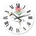 Designart 'Vintage Insects and Plants I' Farmhouse wall clock