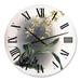 Designart 'Vintage Orchid Flower' Traditional wall clock