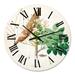 Designart 'Vintage Botanicals IX' Farmhouse wall clock