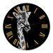 Designart 'Close Up Portrait Of A Giraffe II' Farmhouse wall clock