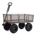 Gorilla Carts Steel Dump Cart Garden Beach Wagon, 1,200 Pound Capacity, Gray - 83