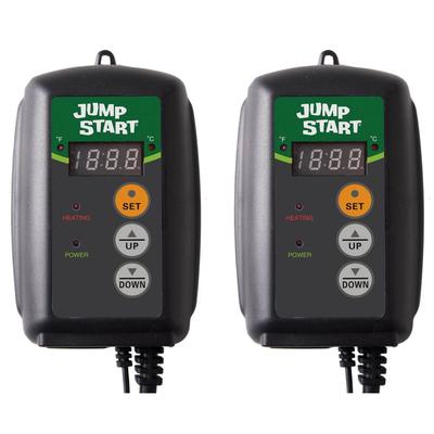 Jump Start Hydroponic Seedling Heat Mat Digital Thermostat Controller (2-pack) - 0.9