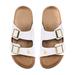 Women's FOCO Los Angeles Dodgers Double-Buckle Sandals