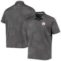 Men's Tommy Bahama Gray Pittsburgh Steelers Palm Coast Delray Frond Allover IslandZone Polo