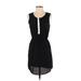 Apt. 9 Casual Dress - Mini Scoop Neck Sleeveless: Black Color Block Dresses - Women's Size X-Small