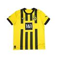 Puma 765891-01 BVB HOME Jersey Replica Jr w/Sponsor T-shirt Boy's Cyber Yellow Size 128