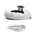 Best Friends by Sheri Bundle The Original Calming Shag Donut Cat & Dog Bed + Throw Metal in Brown | 8.2 H x 50 W x 40 D in | Wayfair 4940