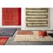 Blue/Brown 120 x 96 x 1.57 in Area Rug - AllModern Essi Geometric Handmade Wool Beige/Navy/Red Area Rug Wool | 120 H x 96 W x 1.57 D in | Wayfair